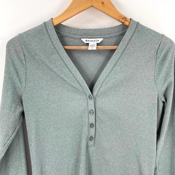 Athleta Green Long Sleeve Top - Picture 4 of 11